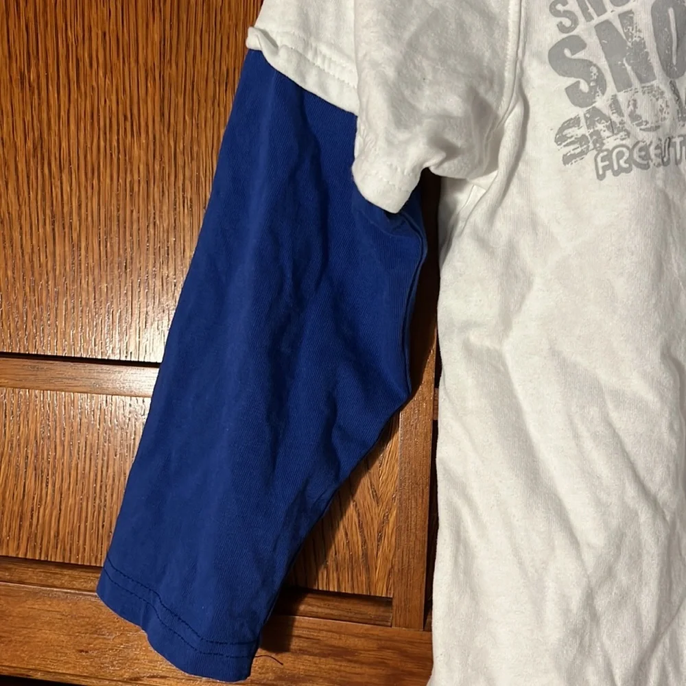 Gymboree Boys Size 6 Snowboarding Shirt Faux Layered Graphic Tee